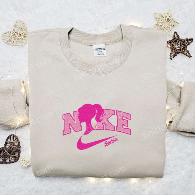 Nike x Barbie Embroidered Sweatshirt – Best Birthday Gift: Nike Inspired Hoodie