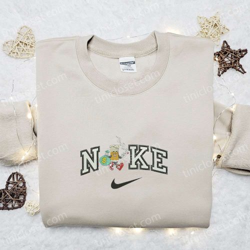 Nike x Beer Glass Hold Money Embroidered Sweatshirt: Funny Shirt Nike Inspired Hoodie