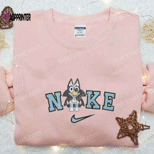 Chloe Witch Bluey x Nike Embroidered Hoodie – Adorable Halloween Sweatshirt Nike Inspired Shirt