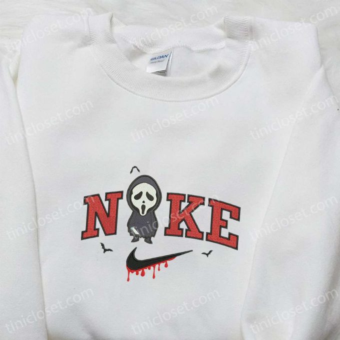 Nike x Chibi Ghostface Embroidered Sweatshirt: Best Horror Movie Halloween Gift Idea