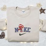 Nike x Christmas Chibi Spider-Man Shirt: Embroidered Hoodie for Family Christmas Gifts