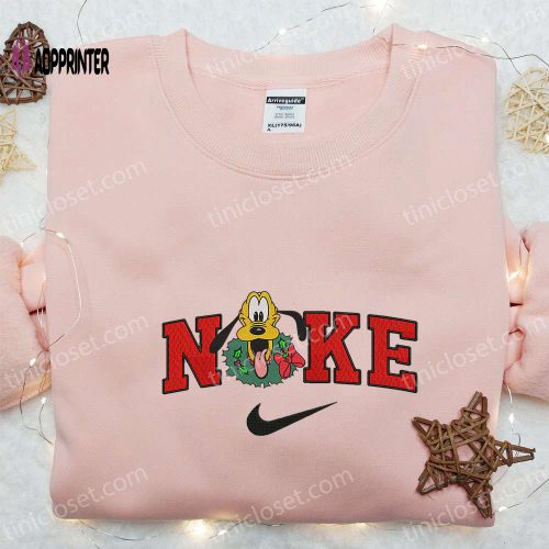 Nike x Christmas Pooh Embroidered Hoodie & Disney Characters Sweatshirt with Nike Inspiration