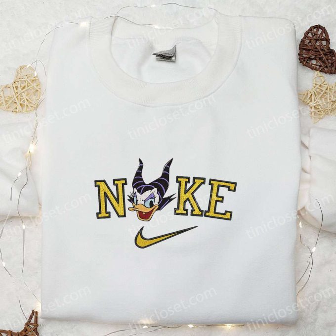 Nike x Daisy Duck Maleficent Embroidered Sweatshirt: Best Disney Halloween Gift for Family