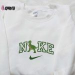 Nike x Dino Green Embroidered Sweatshirt Custom Hoodie & Cute T-Shirt: Stylish Nike Embroidery