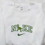 Nike x Dino Green Embroidered Sweatshirt Custom Hoodie & Cute T-Shirt: Stylish Nike Embroidery