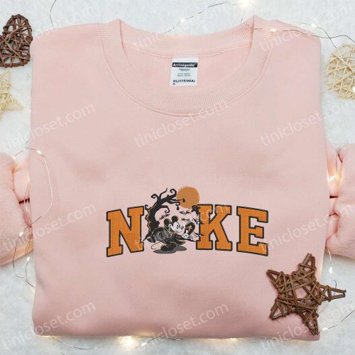 Nike x Disney Halloween Happy Tree Embroidered Shirt – Custom Nike Gift for Family