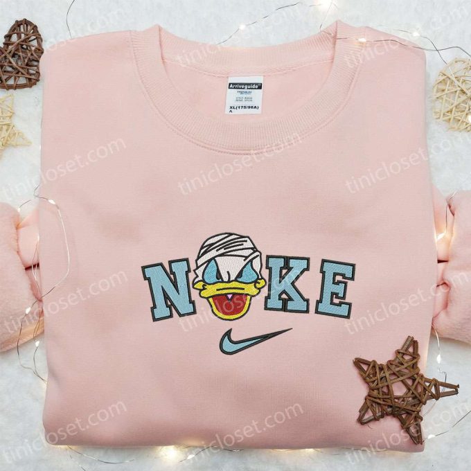 Nike x Donald Duck Embroidered Shirt: Best Family Gift with Nike-Inspired Design