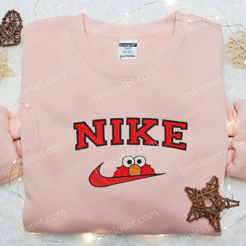 Nike x Elmo Cartoon Embroidered Sweatshirt: Best Family Gift Nike Inspired Shirt