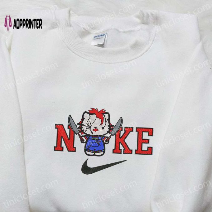 Nike x Hello Kitty Chucky Hoodie: Funny Halloween Sweatshirt Perfect Family Gift