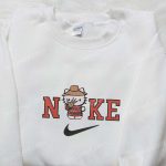 Nike x Hello Kitty Freddy Krueger Embroidered Hoodie: Funny Halloween Sweatshirt Perfect Family Gifts