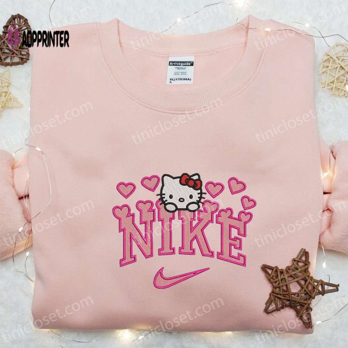 Nike x Hello Kitty Hearts Embroidered Sweatshirt – Valentine Shirt Nike Inspired T-shirt