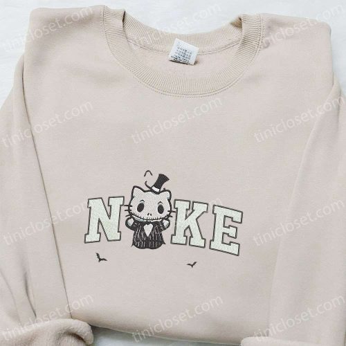 Nike x Hello Kitty Jack Skellington Sweatshirt: Funny Halloween Hoodie Perfect Family Gifts