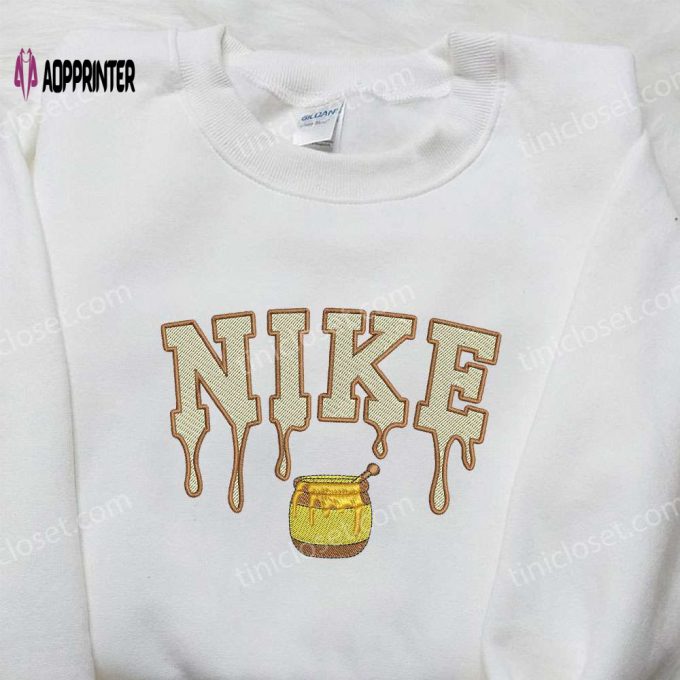 Nike x Honey Bottle Embroidered Shirt: Custom Nike Inspired Gift for Family