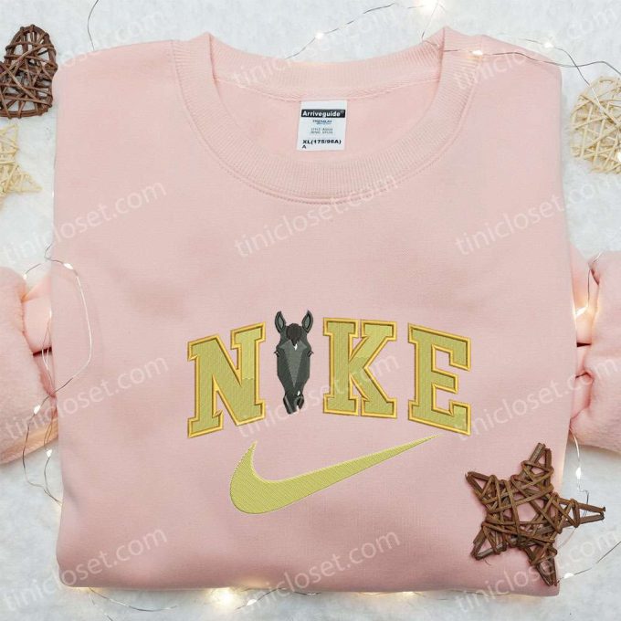 Nike x Horse Head Embroidered Sweatshirt & Shirt: Animal Inspired T-shirt