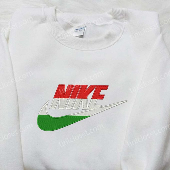 Hungarian Flag Embroidered Nike Shirt: Perfect National Day Gift Ideas