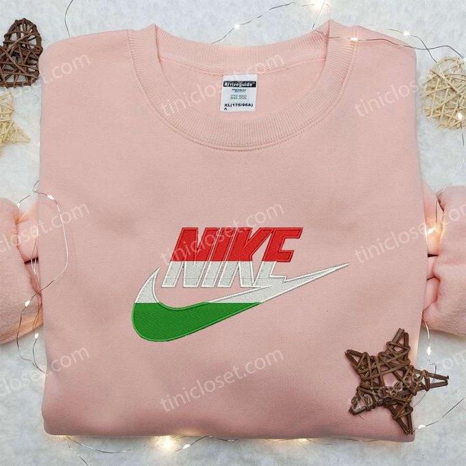 Hungarian Flag Embroidered Nike Shirt: Perfect National Day Gift Ideas