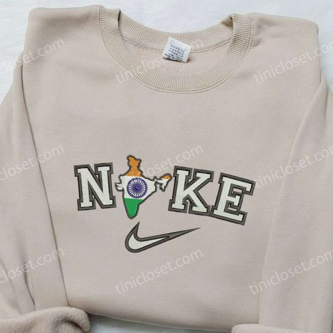 Nike x India Map Embroidered Shirt: Trendy National Day Gift Idea with Nike-Inspired Design