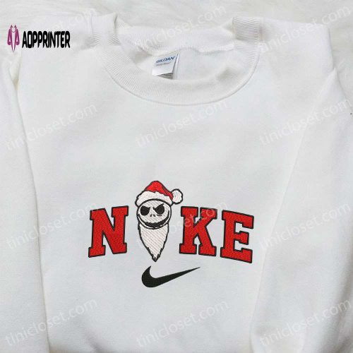 Nike x Jack Skellington Christmas Hat Sweatshirt: Nightmare Before Christmas Hoodie & Inspired T-shirt