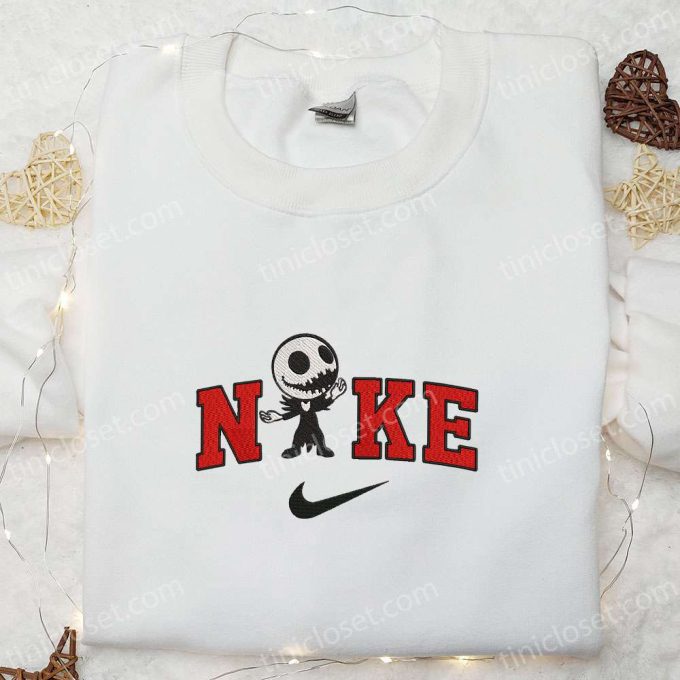 Nike x Jack Skellington: Nightmare Before Christmas Embroidered Sweatshirt Hoodie & T-shirt