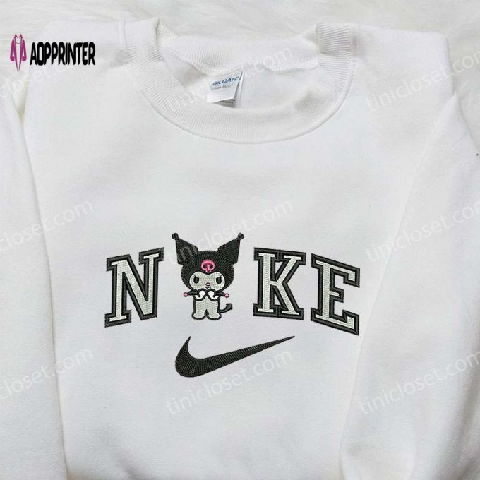 Nike x Kuromi Cartoon Embroidered Shirt – Stylish Nike Inspired Design