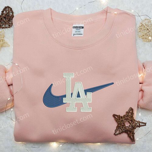 Custom Nike x LA Embroidered Shirt: Perfect Family Gift