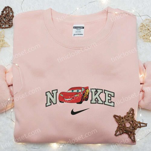 Disney Pixar Cars Embroidered Hoodie Nike x Lightning McQueen Sweatshirt & Custom T-shirt