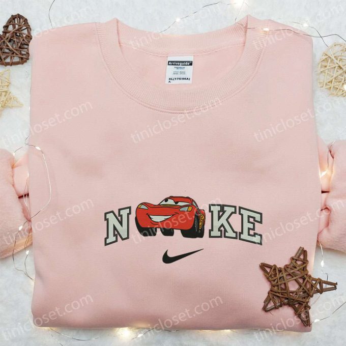 Nike x Lightning McQueen Embroidered Shirt: Disney Characters Sweatshirt & Inspired Hoodie