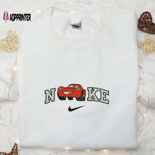 Nike x Lizzie Cars Disney Embroidered Sweatshirt: Cartoon Hoodie & Inspired T-shirt