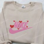 Nike x Love Hearts Embroidered Shirt: Custom Valentine s Day Gift – Best Nike Embroidered Shirt Ideas