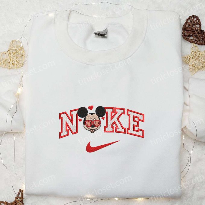 Nike x Mickey Heart Glasses Shirt & Disney Characters Hoodie: Best Valentine’s Day Gift Ideas