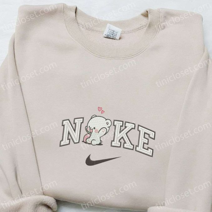 Nike x Milk Bear Love Embroidered Sweatshirt Milk and Mocha Shirt – Best Gift Ideas