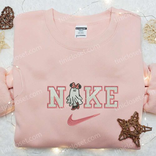 Nike x Minnie Mouse Ghost Embroidered Sweatshirt: Walt Disney Shirt Best Halloween Gift Ideas