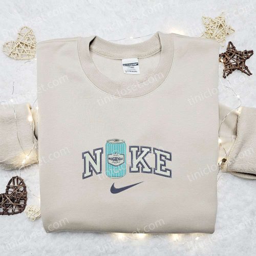 Nike x Original Bottle Embroidered Sweatshirt & Shirt: Perfect Gift Ideas with Favorite Drink Designs