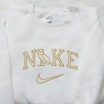 Nike x Owl Embroidered Sweatshirt: Animal Embroidered Shirt Perfect Family Gift