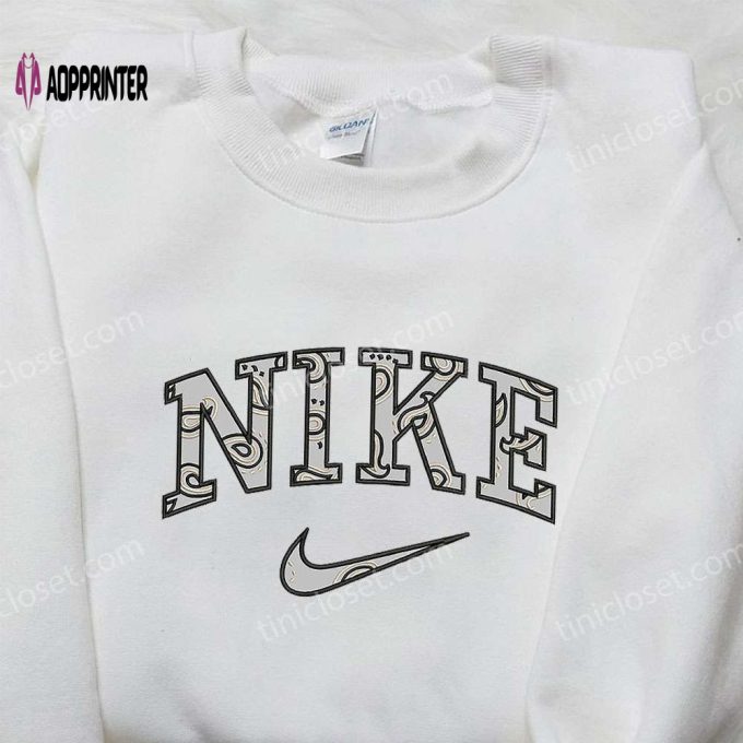 Stylish Nike x Paisley Embroidered Sweatshirt – Unique Nike Inspired Shirt for Best Birthday Gifts