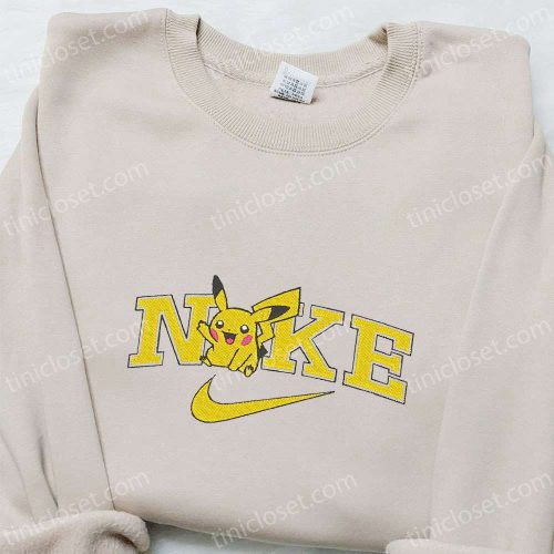 Nike x Pikachu Anime Embroidered Sweatshirt & Shirt: Pokemon Inspired T-shirt