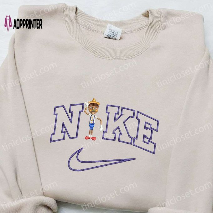 Disney Characters Embroidered Shirt Nike x Pinocchio Cartoon Nike Inspired T-shirt