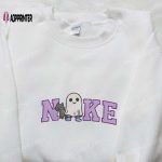 Nike x Spooky Ghost Halloween Cat Shirt: Amazing Embroidered Tee Nike Inspired