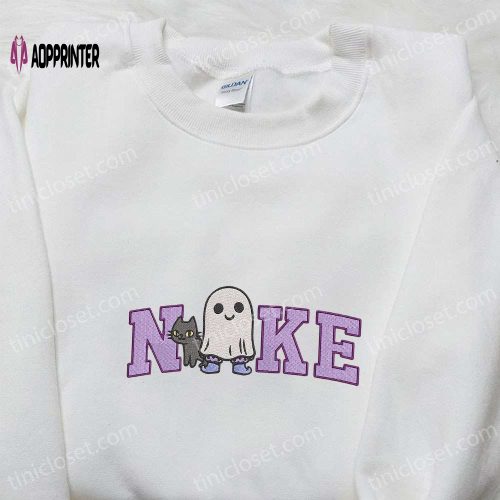 Nike x Spooky Sally Halloween Pumpkin Bats Embroidered Shirt Nightmare Before Christmas Characters T-shirt