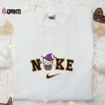 Nike x Spooky Witch Hello Kitty Shirt: Halloween Embroidered Sweatshirt & Cute Anime Hoodie