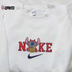 Nike x Stitch Candy Halloween Embroidered Shirt: Lilo and Stitch Characters Nike Inspired Design