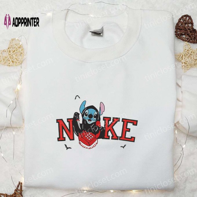 Nike x Stitch Ghostface Calling Embroidered Shirt – Funny Halloween Inspired