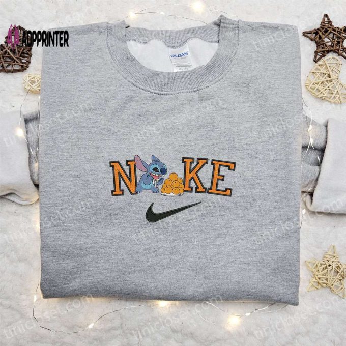 Nike x Stitch Hungry Embroidered Sweatshirt: Disney Shirt Best Birthday Gift Ideas