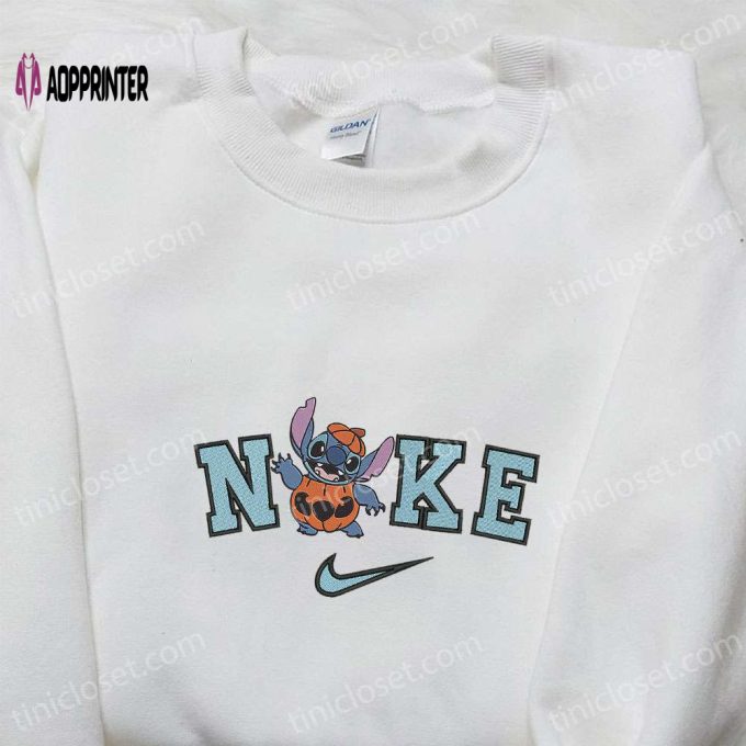 Nike x Stitch Pumpkin Embroidered T-shirt & Hoodie: Perfect Family Gifts