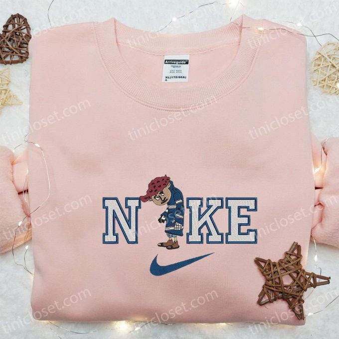 Nike x Wybie Lovat Embroidered Sweatshirt: Coraline Horror Movie Shirt Perfect Halloween Gift