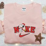 Nike x Xmas Snoopy Cartoon Embroidered Shirt & Hoodie: Best Christmas Gift Ideas – Custom Nike T-shirt