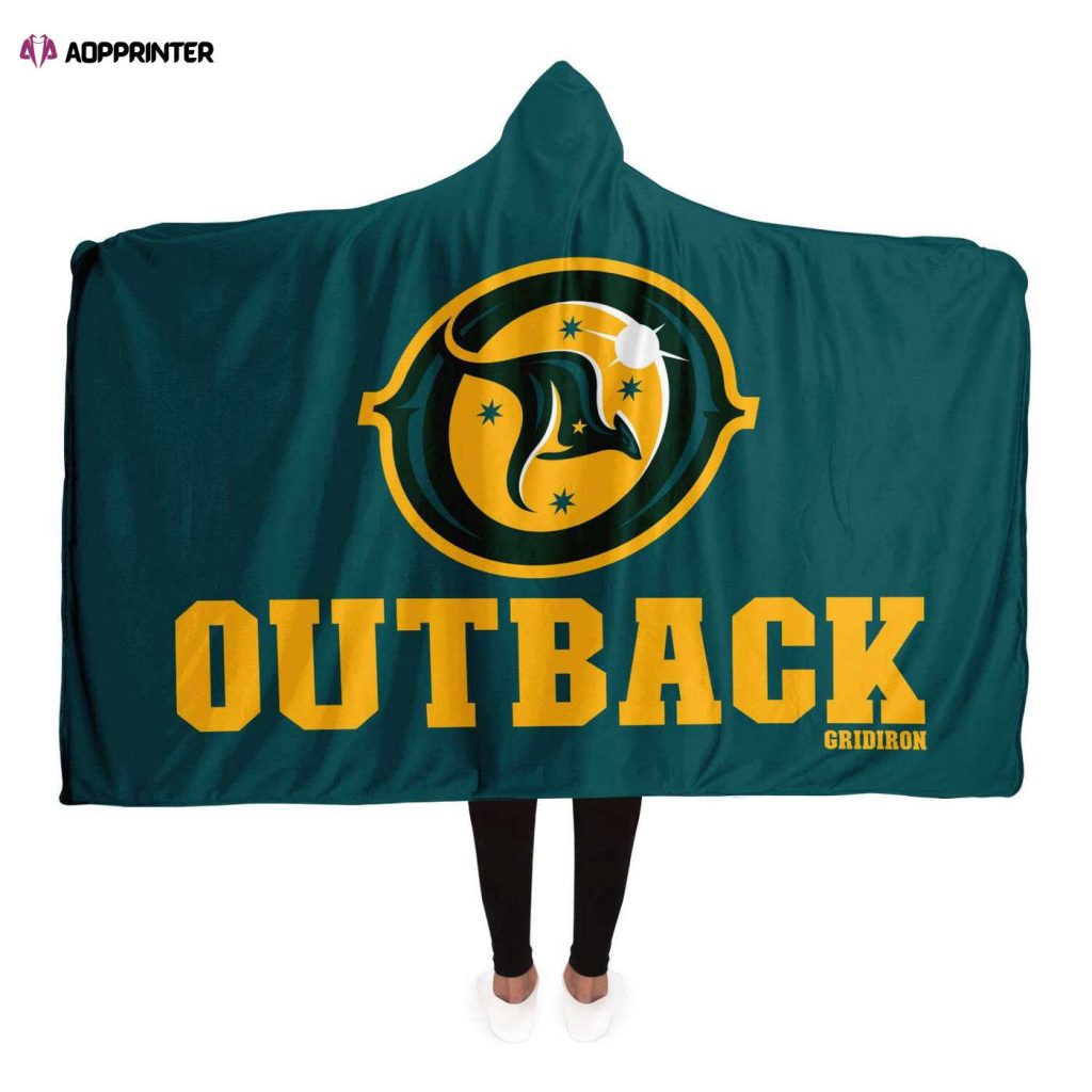 Outback Large Hooded Blanket – Perfect Gift for Men and Women Full Printing Design Ideal for Fans