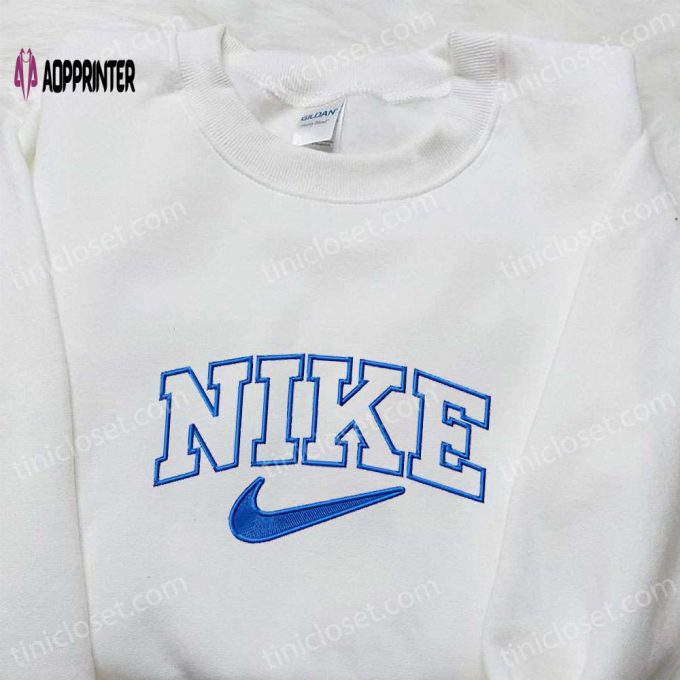 Nike Inspired Embroidered Shirt: Perfect Family Gift Outline Design