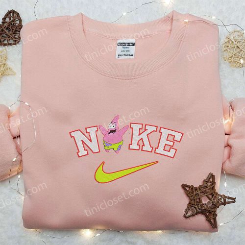 Patrick Star x Nike Embroidered Hoodie SpongeBob SquarePants Shirt – Nike Inspired Embroidery