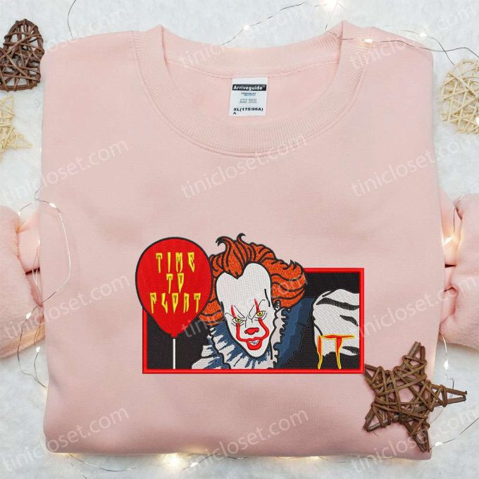 Pennywise Balloon Embroidered Shirt Spooky Hoodie Funny T-shirt: Perfect Halloween Apparel